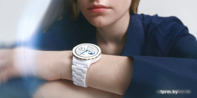 Умные часы Huawei Watch GT 3 Pro Ceramic 43 мм азиатская версия (белый/кожа) 