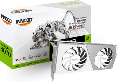 Видеокарта Inno3D GeForce RTX 4070 Twin X2 OC White N40702-126XX-183052V 