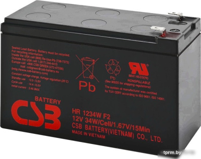 Аккумулятор для ИБП CSB HR1234W F2 (12В/9 А·ч) 