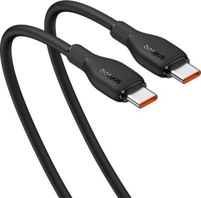 Кабель Baseus Pudding Series Fast Charging Cable 100W USB Type-C - USB Type-C (2 м, черный) 