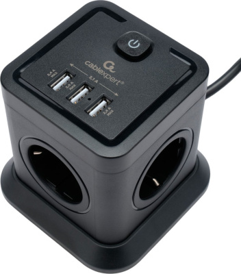 Сетевой фильтр Cablexpert TWR-4-U3-B-3 