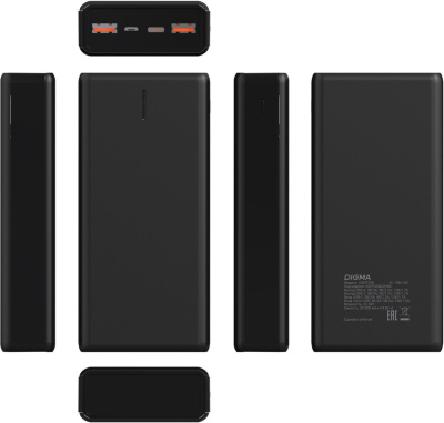 Digma DGPF20B 20000mAh (черный) 