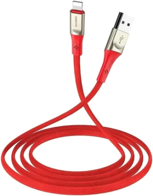 Кабель Borofone BU17 Starlight AM-8pin Lightning (1.2 м, нейлон, красный)