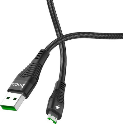 Кабель Hoco U53 4A Flash USB Type-A - MicroUSB (1.2 м, черный) 