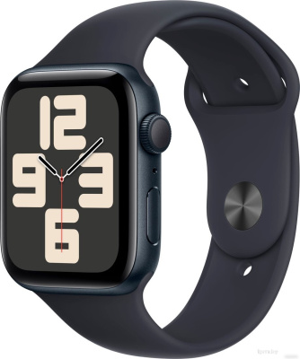 Умные часы Apple Watch SE 2 44 мм (алюминиевый корпус, полуночный/полуночный, спортивный силиконовый ремешок S/M) 