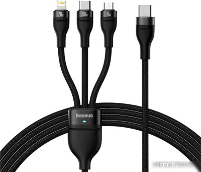 Кабель Baseus Flash Series ? USB Type-C - Lightning/USB Type-C/microUSB (1.5 м, черный) 