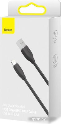 Кабель Baseus Jelly Liquid Silica Gel USB Type-A - Lightning (1 м, черный) 