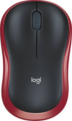 Мышь Logitech M186 (черный/красный) 