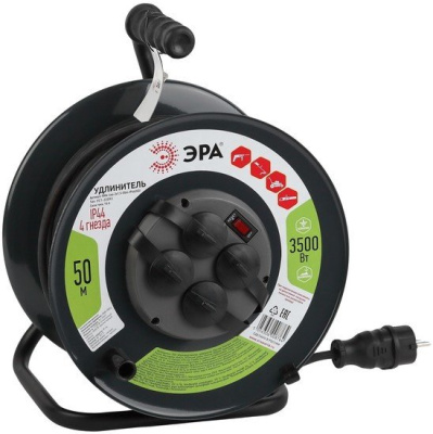 Удлинитель ЭРА RMx-4es-3x1.5-50m-IP44(KG) Б0046804 