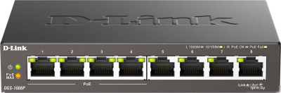 Неуправляемый коммутатор D-Link DGS-1008P/F3A 