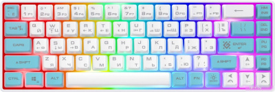 Клавиатура Defender Deron GK-098 (белый/голубой) 