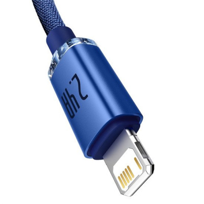 Кабель Baseus Crystal Shine USB Type-A - Lightning (2 м, синий) 