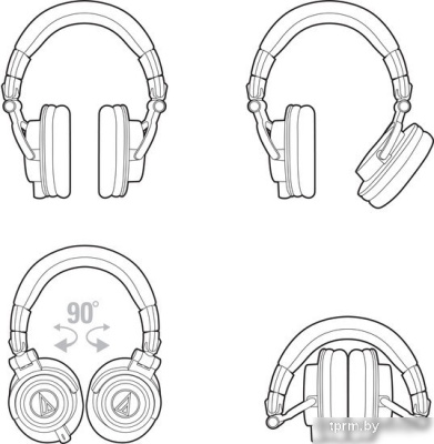 Наушники Audio-Technica ATH-M50x (белый) 