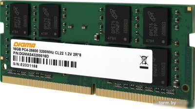 Оперативная память Digma 16ГБ DDR4 SODIMM 3200 МГц DGMAS43200016D 