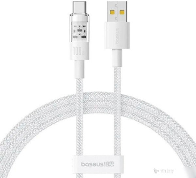 Кабель Baseus Gem Fast-Charging USB Type-A - USB Type-C (1 м, белый) 