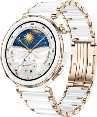 Умные часы Huawei Watch GT 5 Pro 42 мм (керамический белый) 