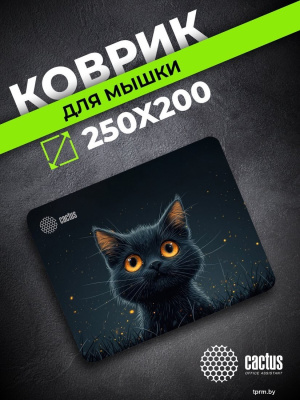 Коврик для мыши CACTUS Black Cat CS-MPC-D09S 