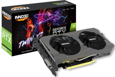Видеокарта Inno3D GeForce RTX 3050 Twin X2 N30502-08D6-1711VA41 