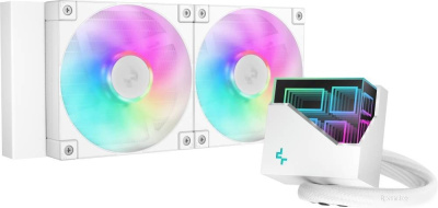 Жидкостное охлаждение для процессора DeepCool LT240 WH ARGB R-LT240-WHAMNC-G-1 