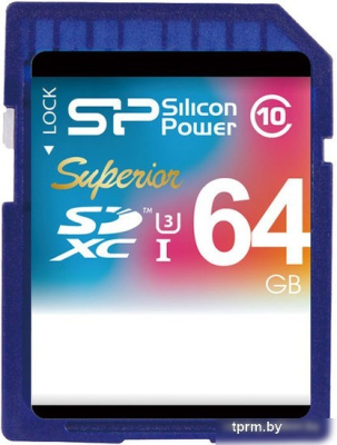 Silicon-Power SDXC UHS-I U3 (Class 10) 64GB (SP064GBSDXCU3V10) 