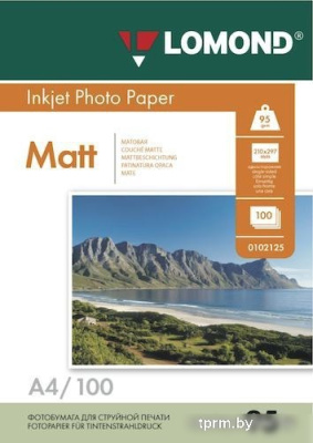 Lomond матовая односторонняя A4 95 г/кв.м. 100 листов (0102125) 