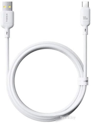 Baseus Silky Series Fast Charging Cable USB to Type-C 100W (1 м, белый) 