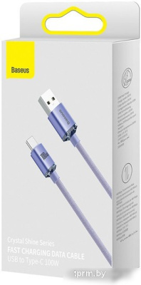 Кабель Baseus Crystal Shine USB Type-A - USB Type-C (1.2 м, фиолетовый) 
