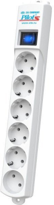 Сетевой фильтр Pilot S (7 м, 6 розеток, белый) 