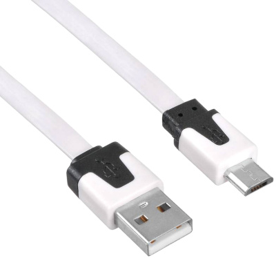 Кабель Buro BHP microUSB 1M Flat (белый) 