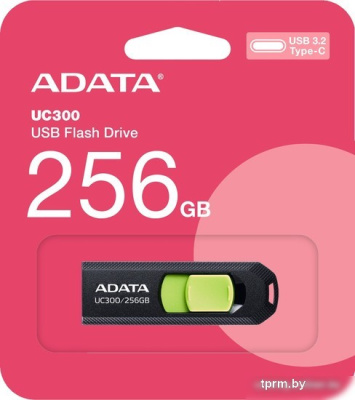 ADATA UC300 256GB (черный/зеленый) 