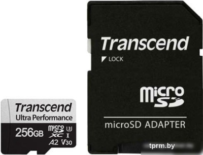 Карта памяти Transcend microSDXC 340S 256GB (с адаптером) 