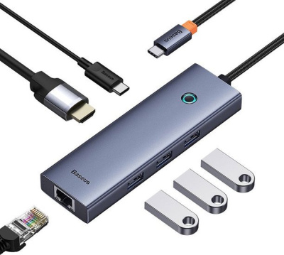 Baseus Flite Series 6-Port Hub Docking Station B00052807813-00 