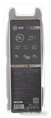 Кабель CACTUS HDMI - HDMI CS-HDMI.2-1.5 (2.5 м, черный) 