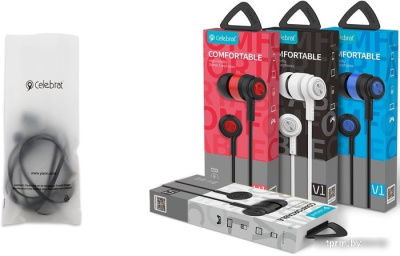 Наушники Celebrat V1 (красный) 