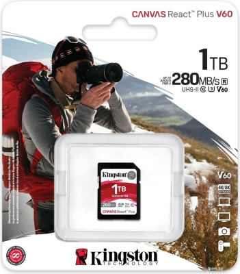 Карта памяти Kingston Canvas React Plus V60 SDXC 1TB 