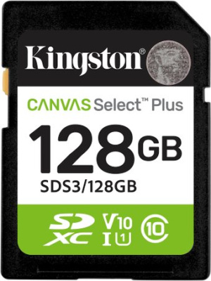 Карта памяти Kingston Canvas Select Plus SDXC 128GB SDS3/128GB