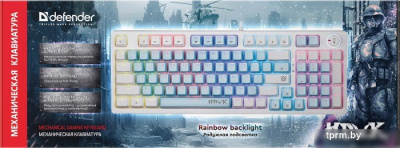 Клавиатура Defender Hawk GK-418 (белый, Outemu Brown) 