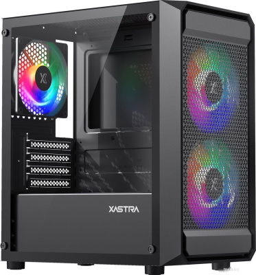 Корпус XASTRA A303M 3FRGB (черный) 