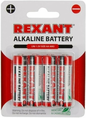 Батарейки Rexant AA/LR6 4шт 30-1027