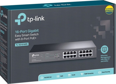 Настраиваемый коммутатор TP-Link TL-SG1016PE 