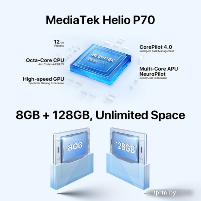 Смартфон Umidigi F3 8GB/128GB (голубой) 