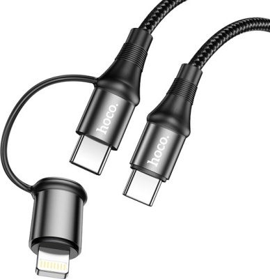 Кабель Hoco X50 Type-C - Type-C/Type-C - Lightning (1 м, черный)