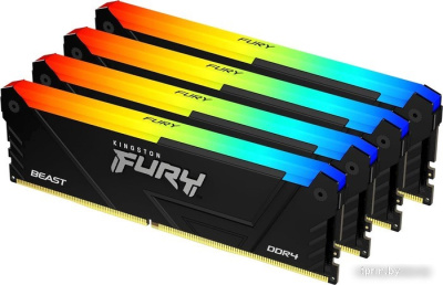 Оперативная память Kingston FURY Beast RGB 4x32ГБ DDR4 3600 МГц KF436C18BB2AK4/128 
