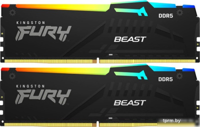 Оперативная память Kingston FURY Beast RGB 2x32ГБ DDR5 5200 МГц KF552C40BBAK2-64 