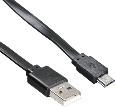 Buro BHP microUSB 1M Flat (черный) 