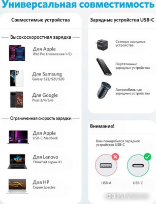 Кабель Anker PowerLine 322 USB Type-C - USB Type-C A81F5G11 (0.9 м, черный) 