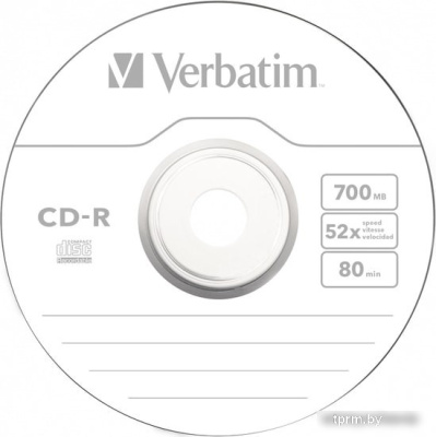 CD-R диск Verbatim 700Mb DL Extra Protection 52x Slim 43347 (1 шт.) 