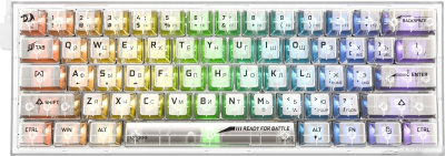 Клавиатура Redragon Fizz (прозрачный/белый) 