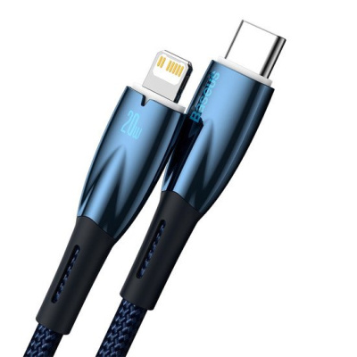 Кабель Baseus Glimmer Series USB Type-C - Lightning (2 м, синий) 