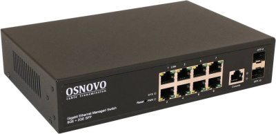 Управляемый коммутатор уровня 2+ Osnovo SW-70802/L2 